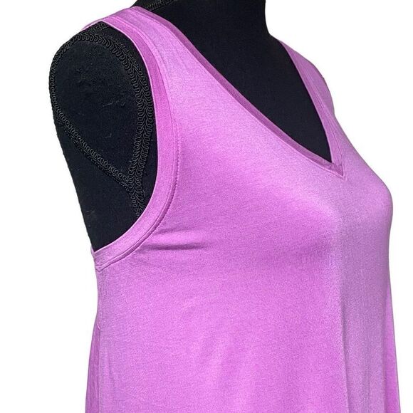 Lilac Purple V Neck Swing Tank - Picture 2 of 7